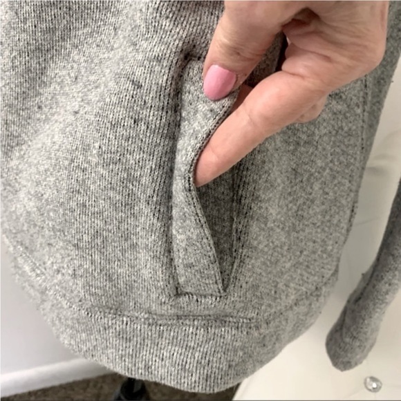 J. Crew $128 Heather Gray White Marled Wool Blend Funnel Cowl Neck Sweatshirt S - Picture 6 of 11